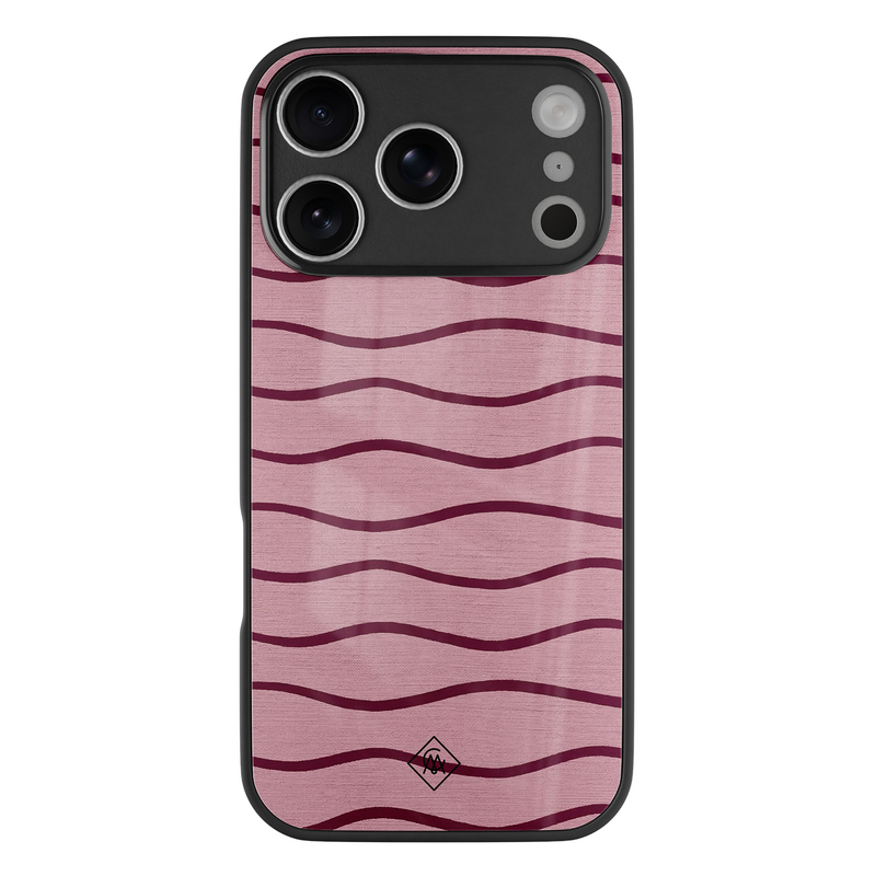 Casimoda iPhone 18 Pro glazen hardcase - Soft stripes