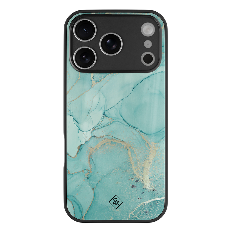 Casimoda iPhone 18 Pro glazen hardcase - Touch of mint