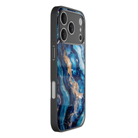 Casimoda iPhone 18 Pro glazen hardcase - Ocean marble