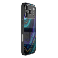 Casimoda iPhone 18 Pro glazen hardcase - Smaragd paars groen