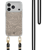 Casimoda iPhone 18 Pro hoesje met zwart koord - Abstract lines