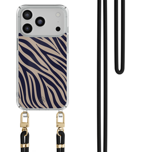 Casimoda iPhone 18 Pro hoesje met zwart koord - Wavy twist