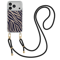 Casimoda iPhone 18 Pro hoesje met zwart koord - Wavy twist