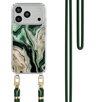 Casimoda iPhone 18 Pro hoesje met groen koord - Green waves