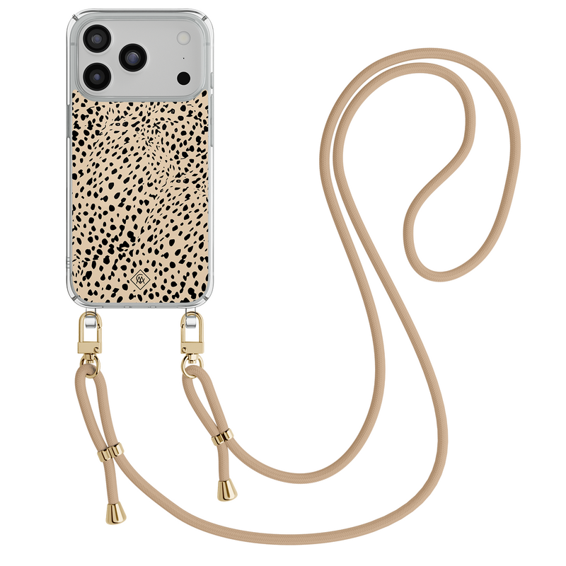 Casimoda iPhone 18 Pro hoesje met beige koord - Spot on