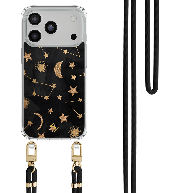 Casimoda iPhone 18 Pro hoesje met zwart koord - Counting the stars