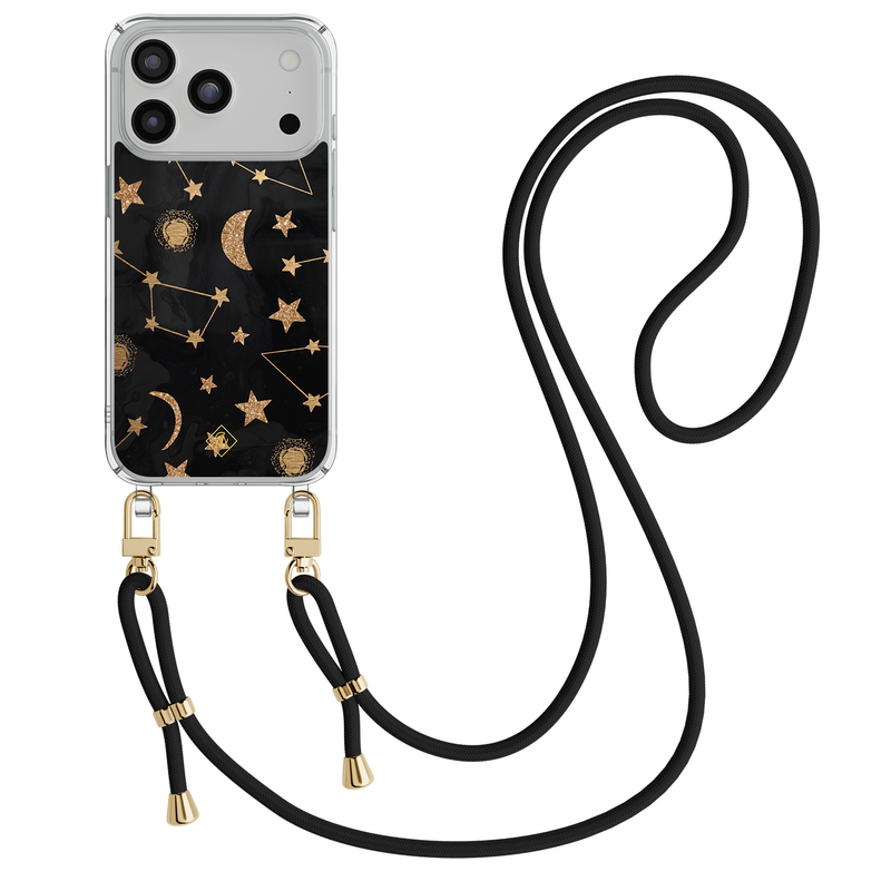 Casimoda iPhone 18 Pro hoesje met zwart koord - Counting the stars