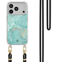 Casimoda iPhone 18 Pro hoesje met zwart koord - Touch of mint