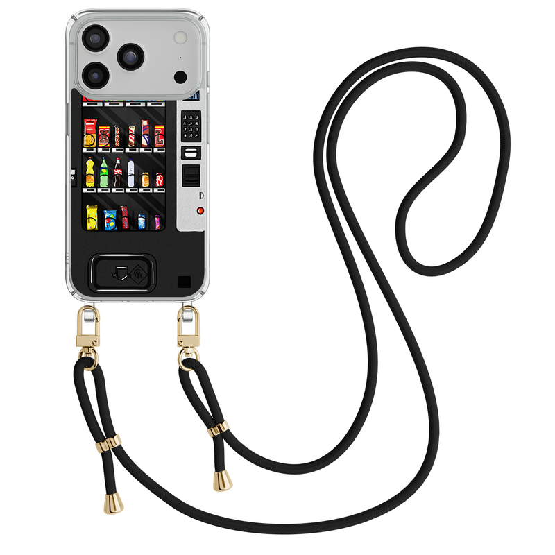 Casimoda iPhone 18 Pro hoesje met zwart koord - Snoepautomaat
