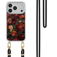 Casimoda iPhone 18 Pro hoesje met zwart koord - Floral garden