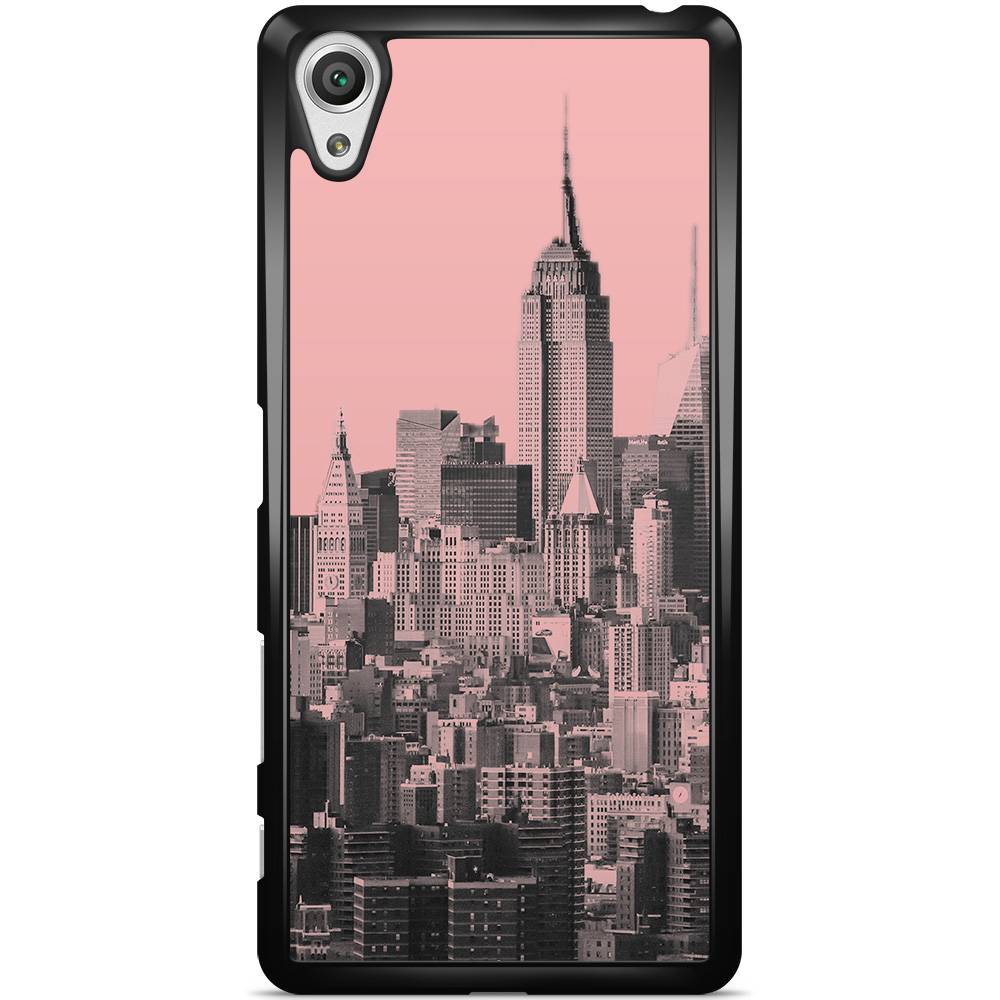 Sony Xperia X hoesje - NYC in pink