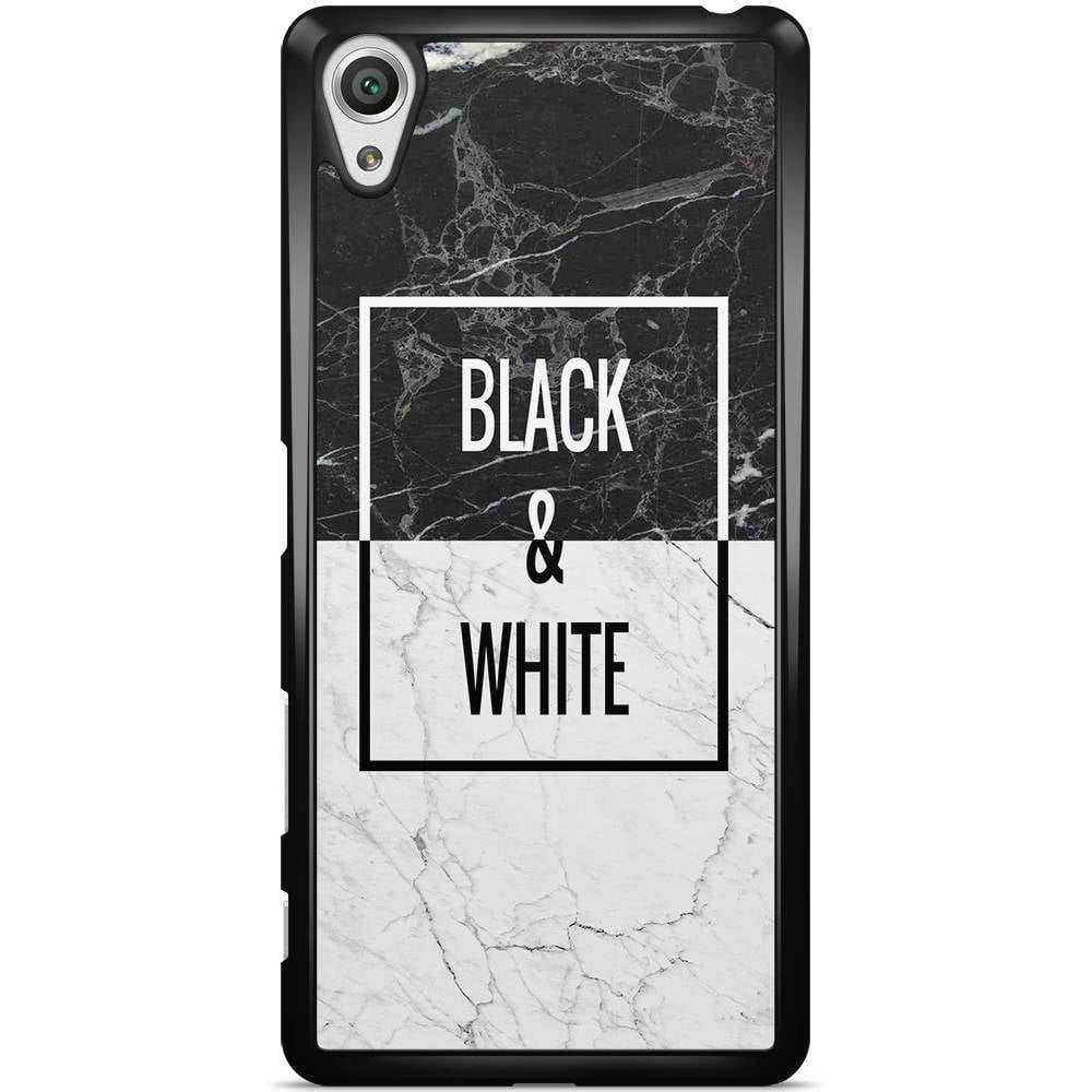 Sony Xperia X hoesje - Black & white