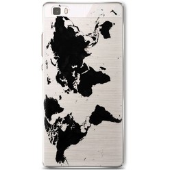 Casimoda Huawei P8 Lite hoesje - Wereldmap