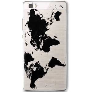 Casimoda Huawei P8 Lite siliconen hoesje - Wereldmap