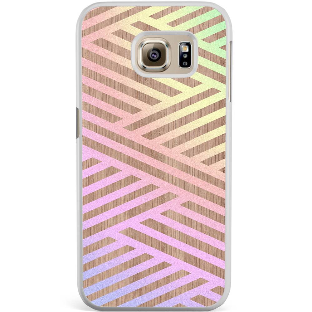 Samsung Galaxy S6 Edge hoesje - Holographic wood