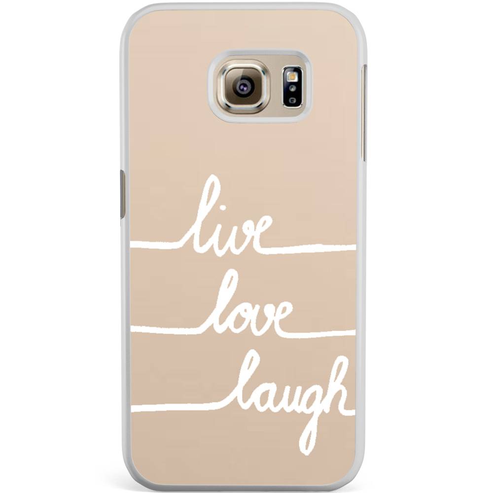 Samsung Galaxy S6 Edge hoesje - Live, love, laugh