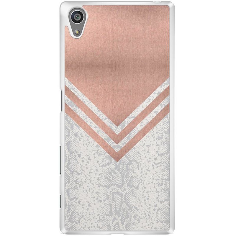 Casimoda Sony Xperia Z5 hoesje - Rose gold snake