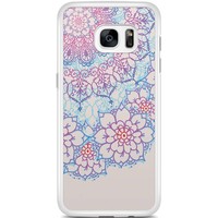 Samsung Galaxy S7 Edge hoesje - Red & blue floral