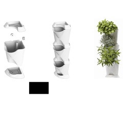 MiniGarden Corner, zwart (54 x 13 x 13 cm)