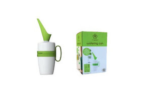 gieter 2,5 liter, wit met groen