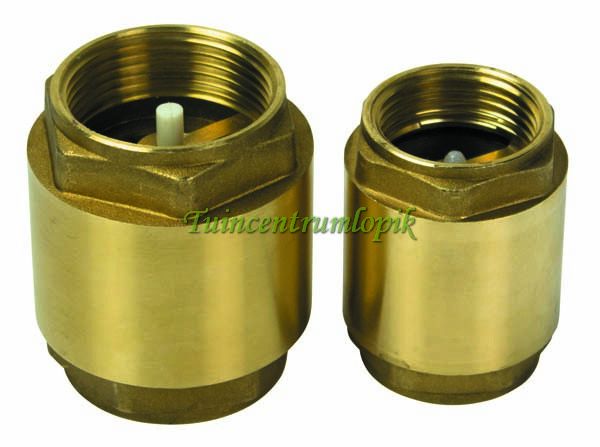 Aquaking MESSING TERUGSLAGKLEP 1" 2X BINNENDRAAD