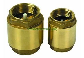 MESSING TERUGSLAGKLEP 1½" 2X BINNENDRAAD