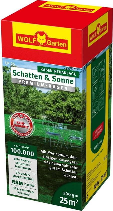 WOLF GARTEN LP25 PREMIUM GAZON GRASZAAD 500 GRAM = 25 M²