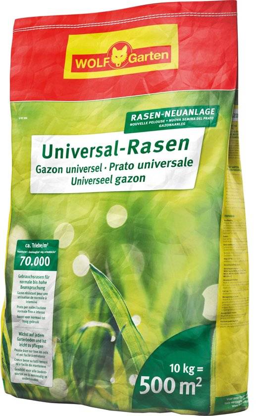 WOLF GARTEN U-RS500 UNIVERSEEL GAZON GRASZAAD 10 KG = 500 M²