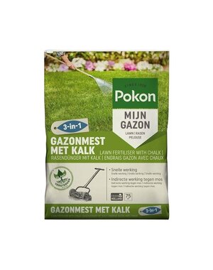 POKON  GAZONMEST MET KALK 3-IN-1 75M²