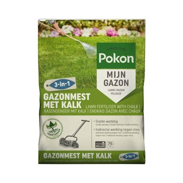 POKON  POKON GAZONMEST MET KALK 3-IN-1 75M²