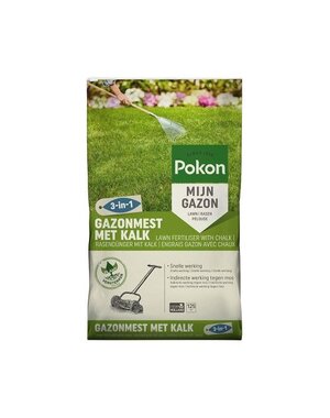 POKON  GAZONMEST MET KALK 3-IN-1 125M²