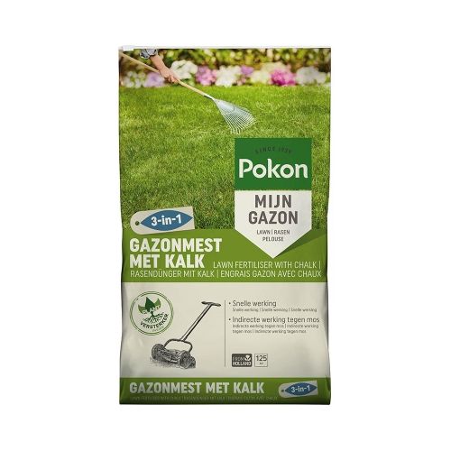 POKON GAZONMEST MET KALK 3-IN-1 125M²