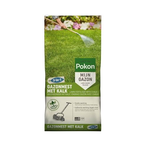 POKON GAZONMEST MET KALK 3-IN-1 250M²