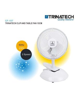 TRINATECH CF-15T CLIP VENTILATOR MET VOET 15CM