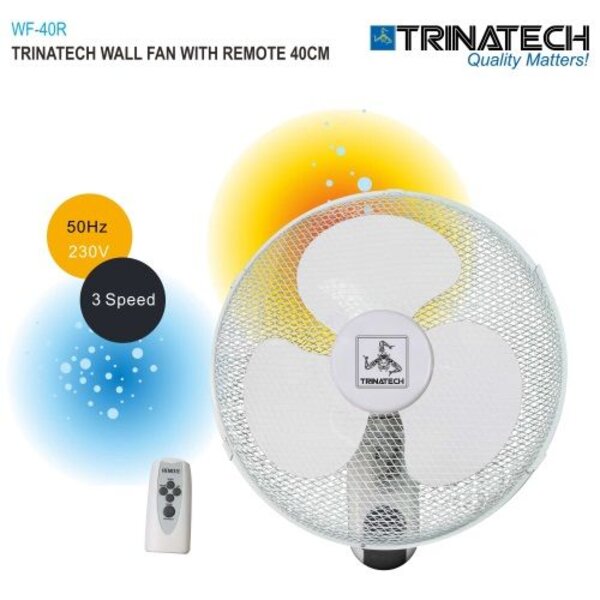 TRINATECH TRINATECH WF-40R WANDVENTILATOR MET AFSTANDSBEDIENING 40CM