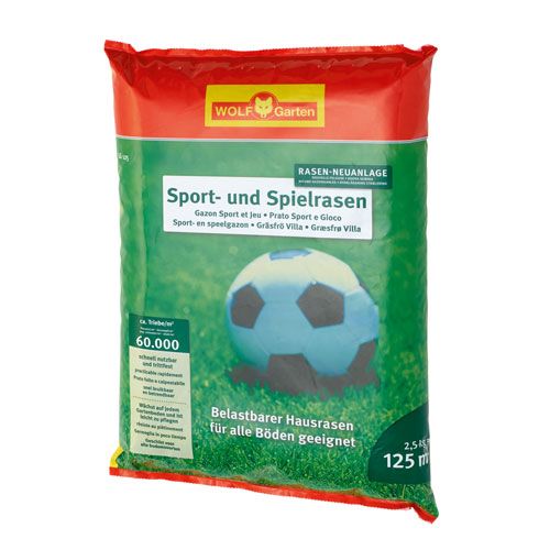 WOLF GARTEN LG 125 SPORT & SPEELGAZON GRASZAAD 2.5 KG = 125 M²