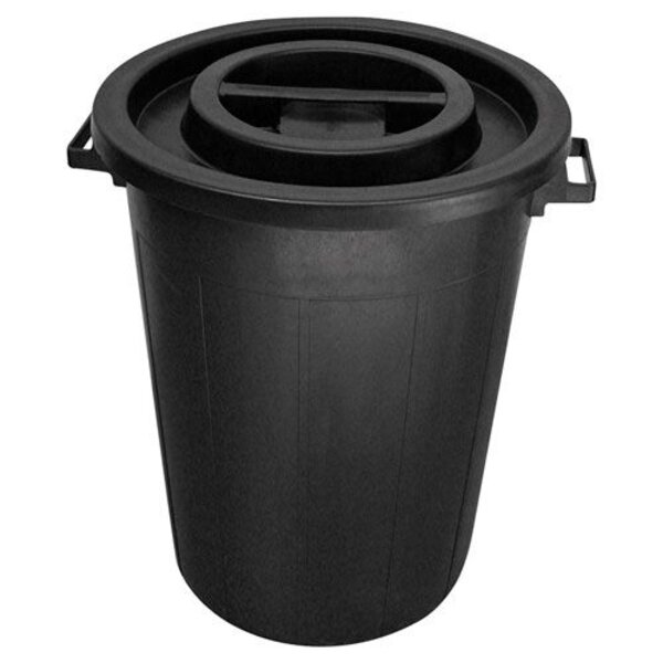 GARLAND Plastime RONDE TON 50 LITER MET DEKSEL ZWART