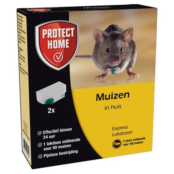 PROTECT HOME PROTECT HOME EXPRESS MUIZEN IN HUIS LOKDOZEN 2 STUKS