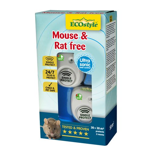 ECOSTYLE MOUSE & RAT FREE 30 + 30M² SINGLE PROTECT - 2 KAMERS