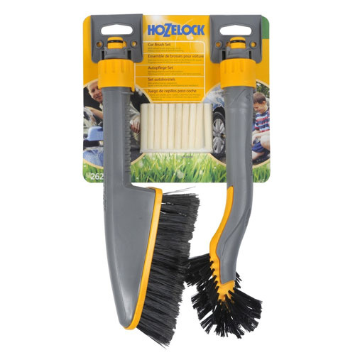 HOZELOCK TWIN PACK AUTOWASBORSTEL & WIELBORSTEL INCL. SHAMPOOSTICKS