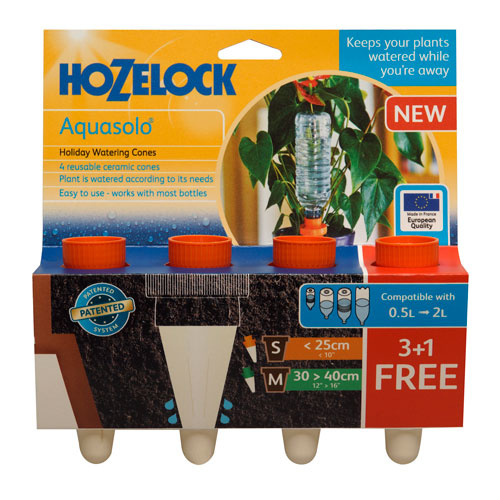HOZELOCK AQUASOLO 3+1 SET S ORANJE VOOR POTTEN TOT Ø25CM
