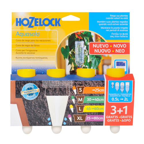 HOZELOCK AQUASOLO 3+1 SET L GEEL VOOR POTTEN Ø45 - 60CM