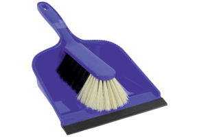 STOFFER EN BLIK BLAUW KUNSTSTOF