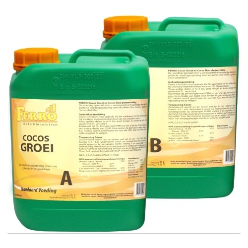 FERRO STANDAARD COCOS GROEI A+B 5 LITER FERRO STANDAARD COCOS GROEI A+B 5 LITER