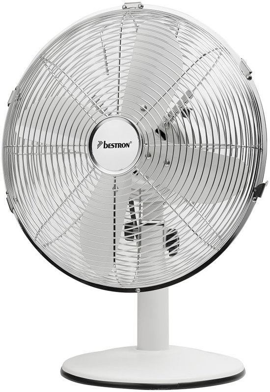 BESTRON DFT35W RETRO BUREAUVENTILATOR 35 CM WIT 35 WATT