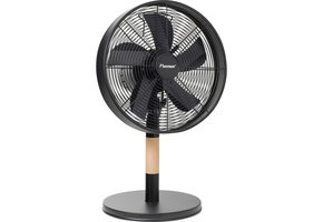 DFT35WB DESIGN BUREAUVENTILATOR 35 CM ZWART / HOUTKLEUR 35 WATT