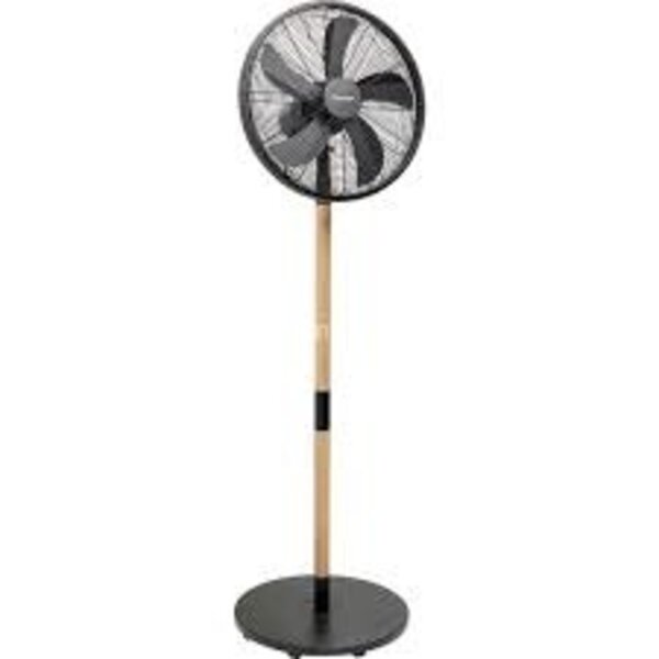 BESTRON BESTRON DFS45WB DESIGN STATIEFVENTILATOR 45 CM ZWART / HOUTKLEUR 50 WATT