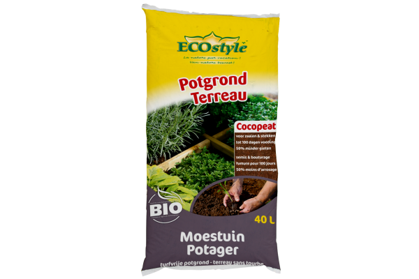 ECOstyle Potgrond Moestuin  Cocopeat - 40 liter