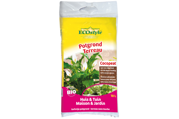 ECOstyle  Potgrond (Cocopeat) Huis & Tuin 10 LITER