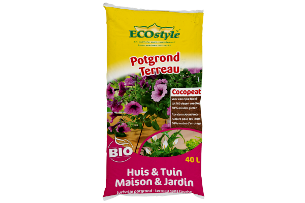 ECOstyle  Potgrond (Cocopeat) Huis & Tuin 40 LITER